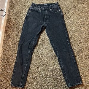 Zara, black, mom jean pants